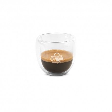 Juego de café de cristal con 2 tazas 75ml