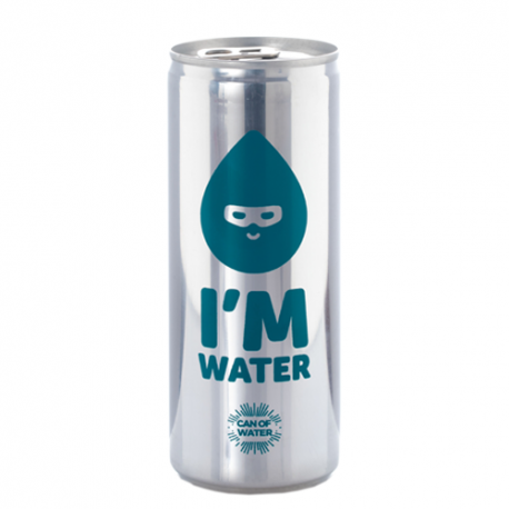 Lata agua 6% Gas 25cl - Impresión 1 color