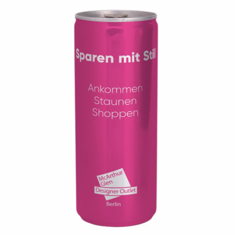Lata agua 2% Gas 25cl - Impresión todo color Brillo